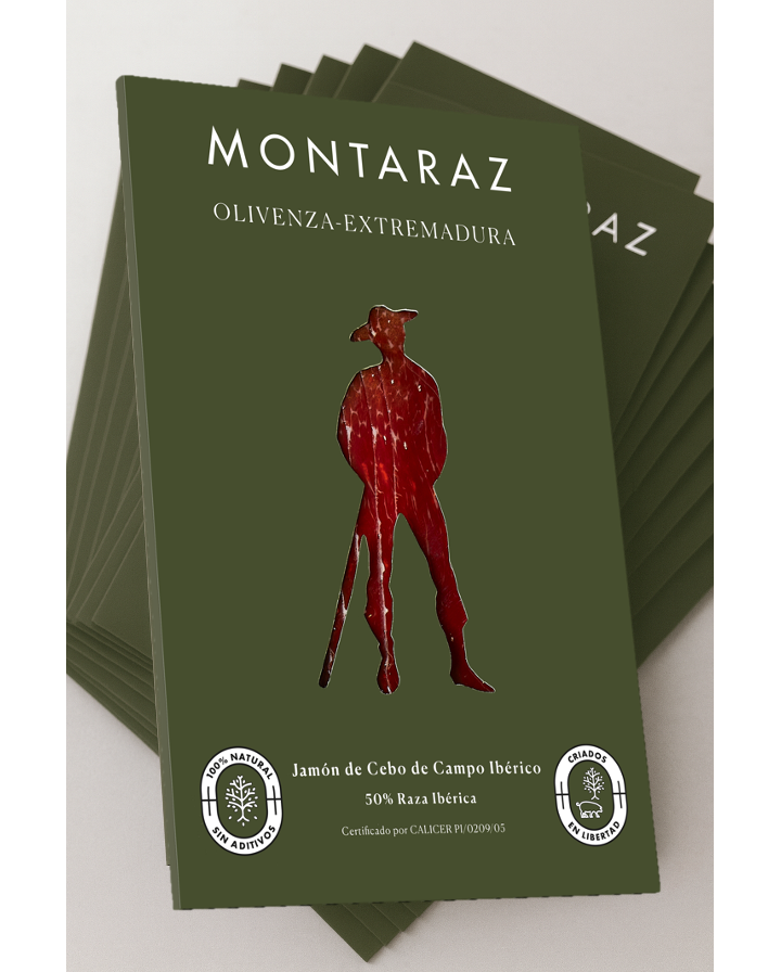 Montaraz Extremadura-Jamón de Cebo de Campo ibérico (35 sobres de 100g)